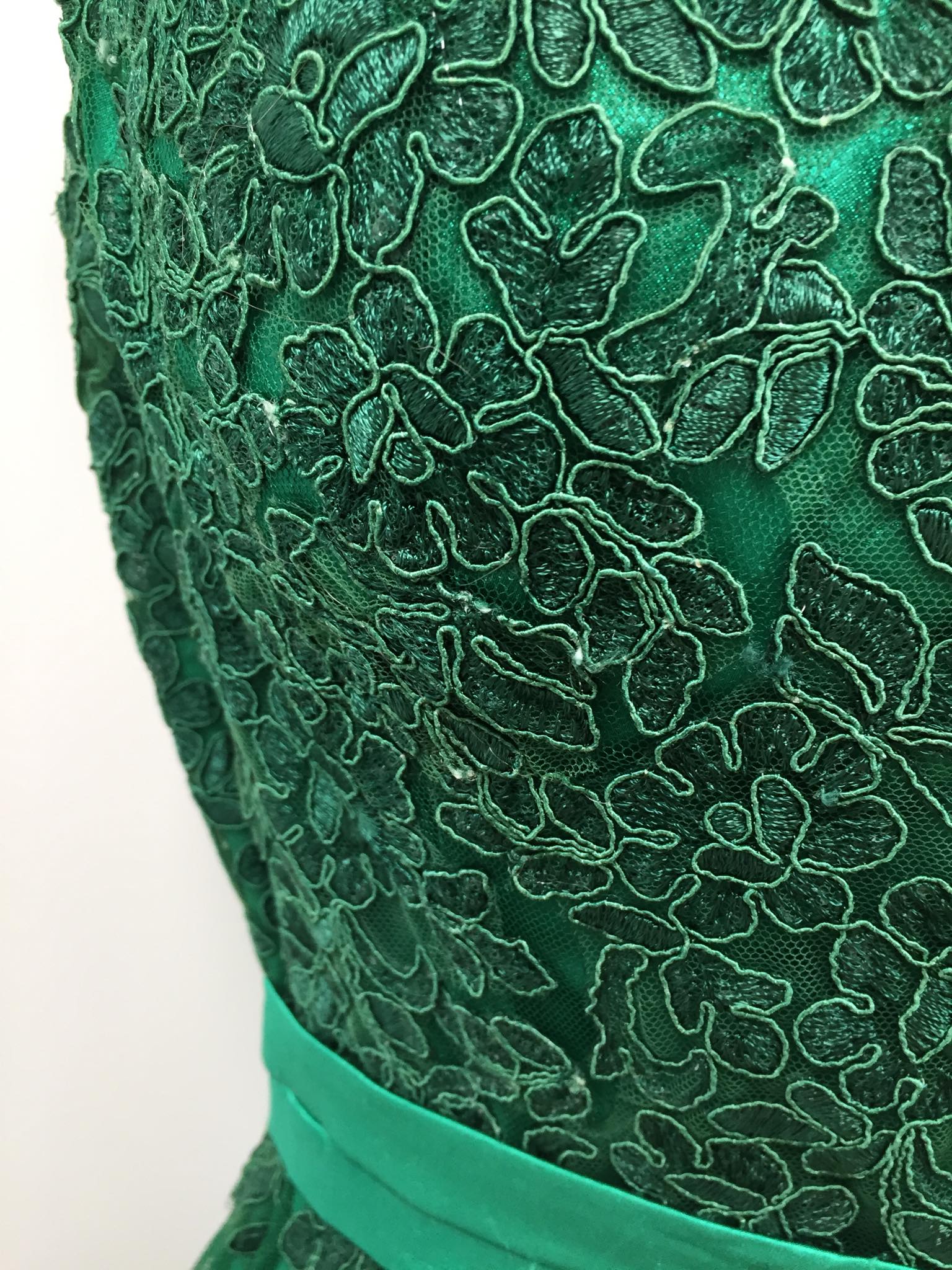 Miss Anne Green Lace Mini Dress Size 16