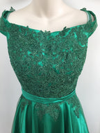 Miss Anne Green Lace Mini Dress Size 16
