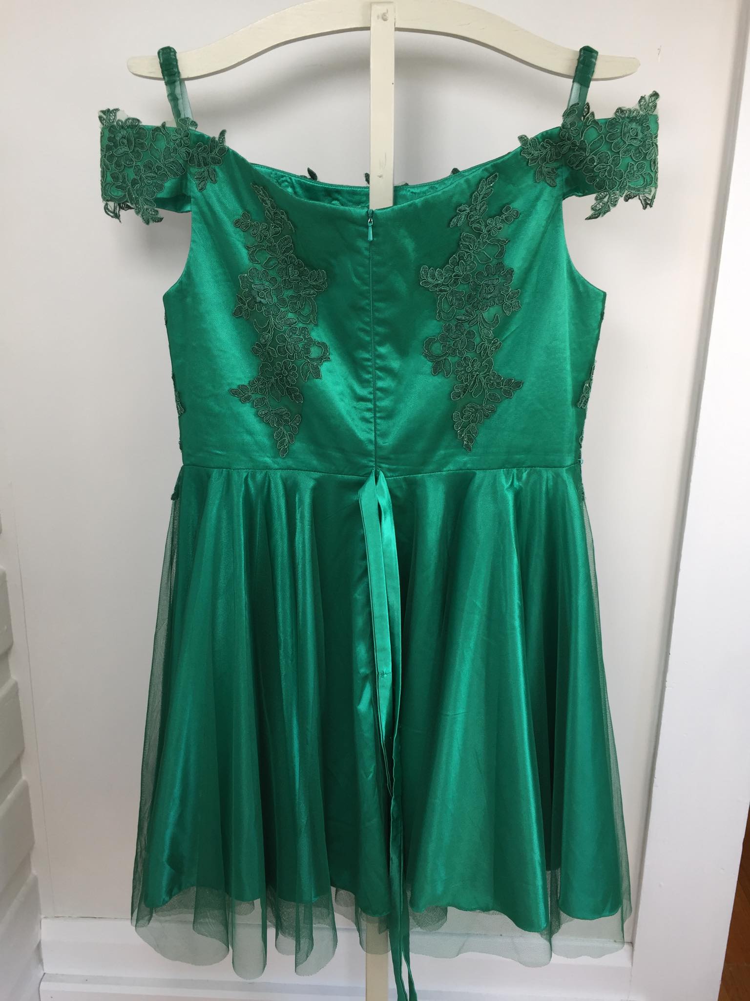 Miss Anne Green Lace Mini Dress Size 16