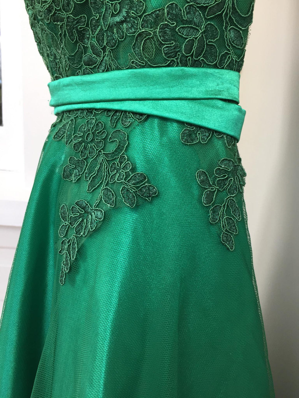 Miss Anne Green Lace Mini Dress Size 16