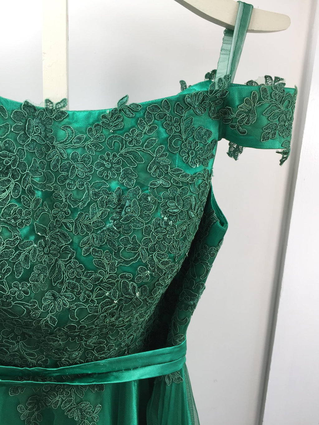Miss Anne Green Lace Mini Dress Size 16