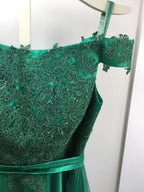 Miss Anne Green Lace Mini Dress Size 16