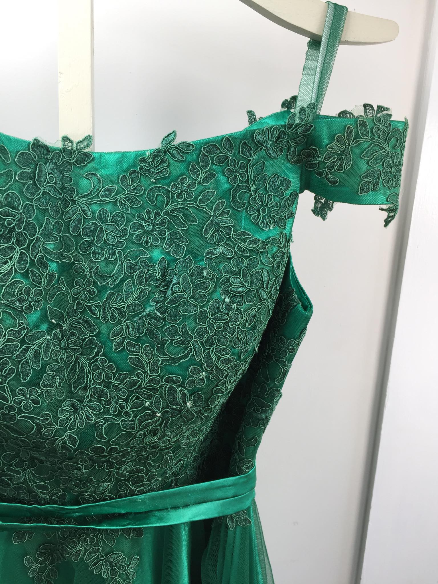 Miss Anne Green Lace Mini Dress Size 16