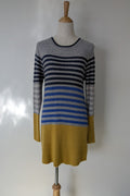 White Stuff Alpaca Wool Cashmere Blend Stripe Sweater Dress Size 14