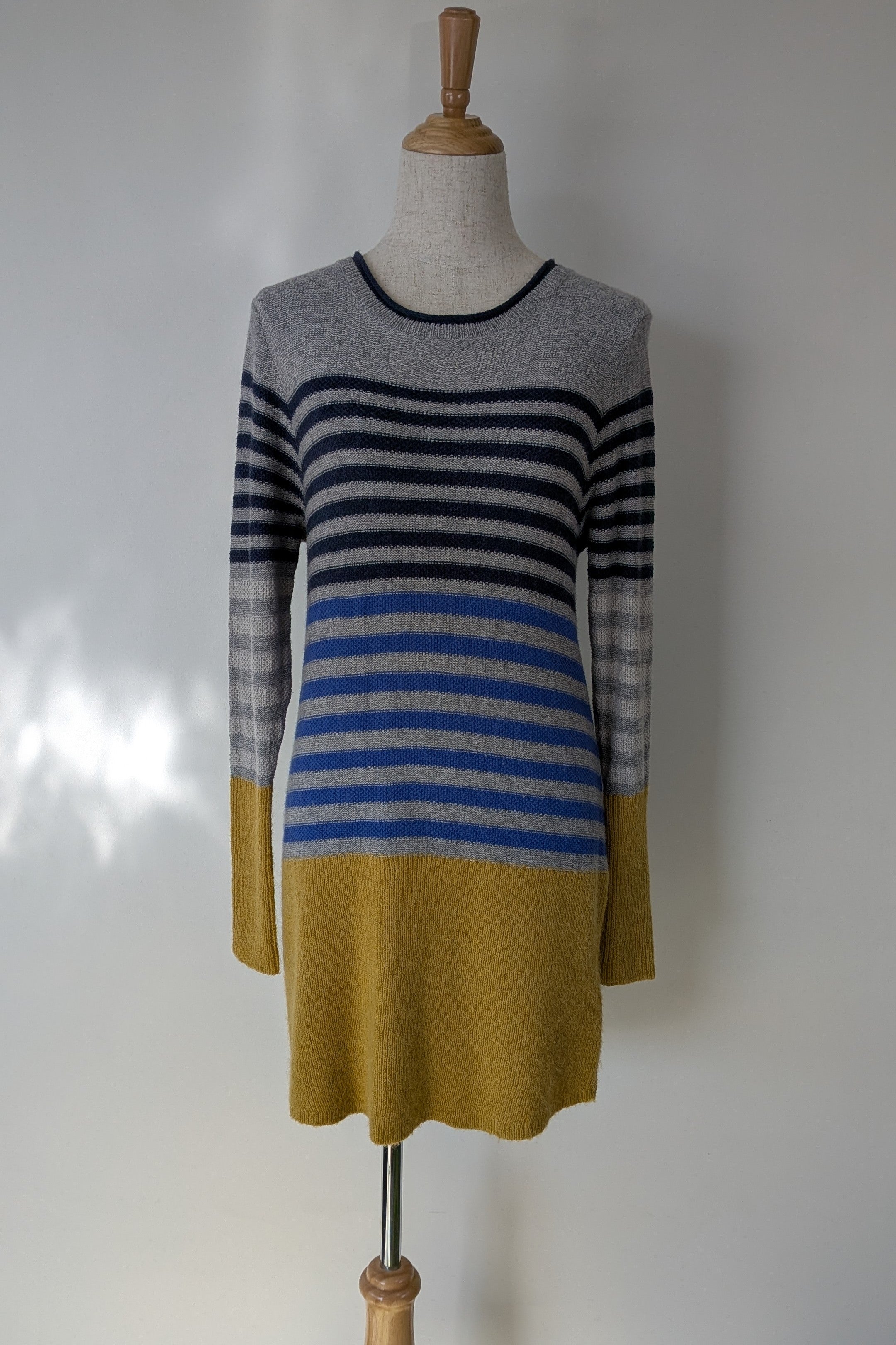 White Stuff Alpaca Wool Cashmere Blend Stripe Sweater Dress Size 14