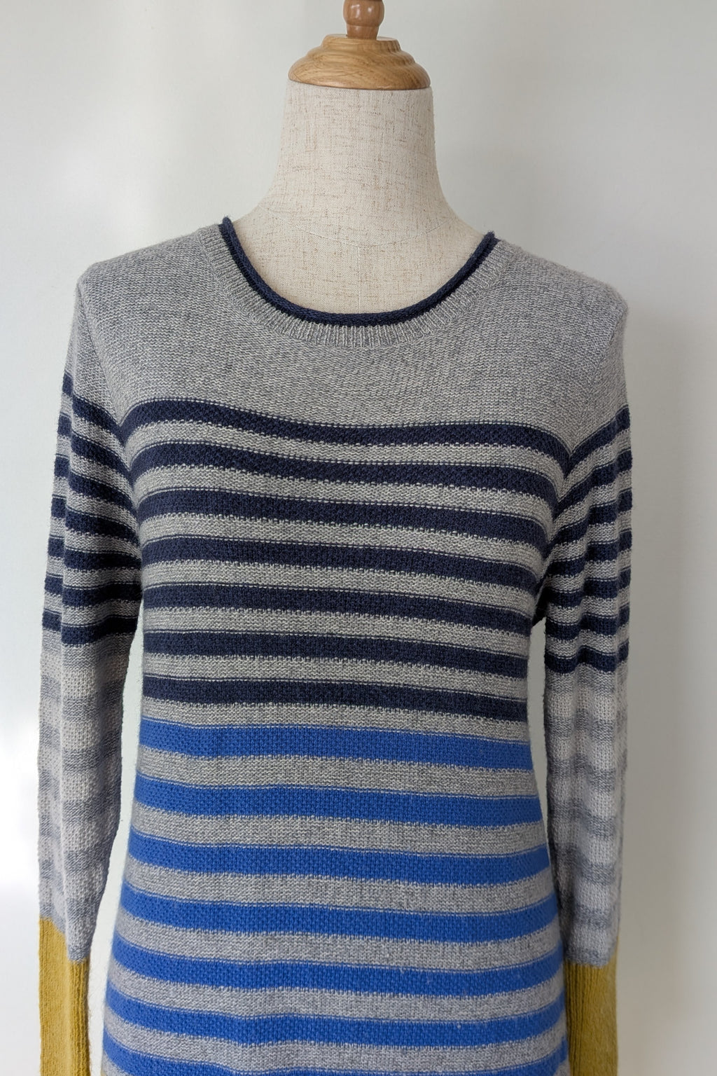 White Stuff Alpaca Wool Cashmere Blend Stripe Sweater Dress Size 14