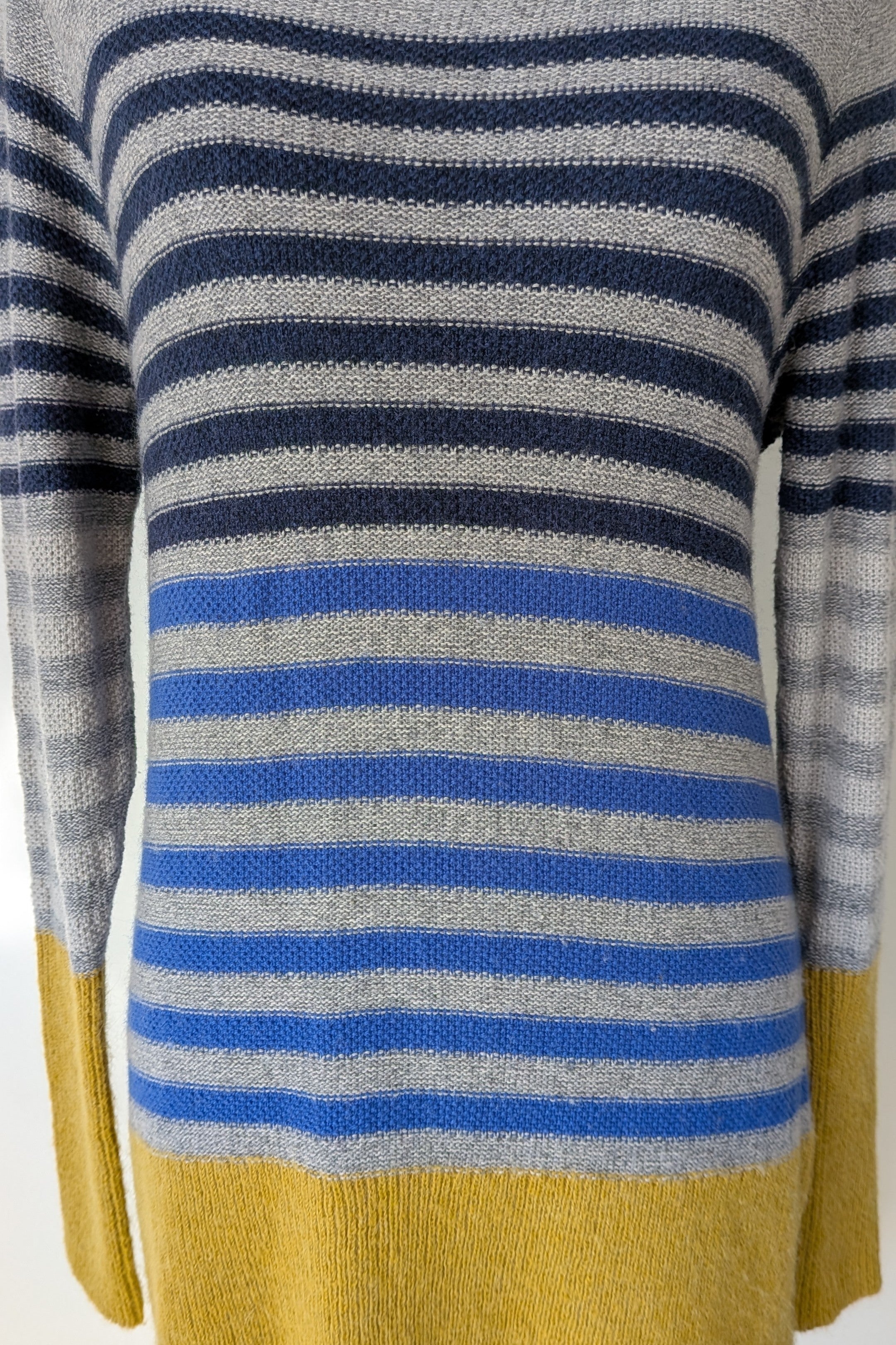 White Stuff Alpaca Wool Cashmere Blend Stripe Sweater Dress Size 14