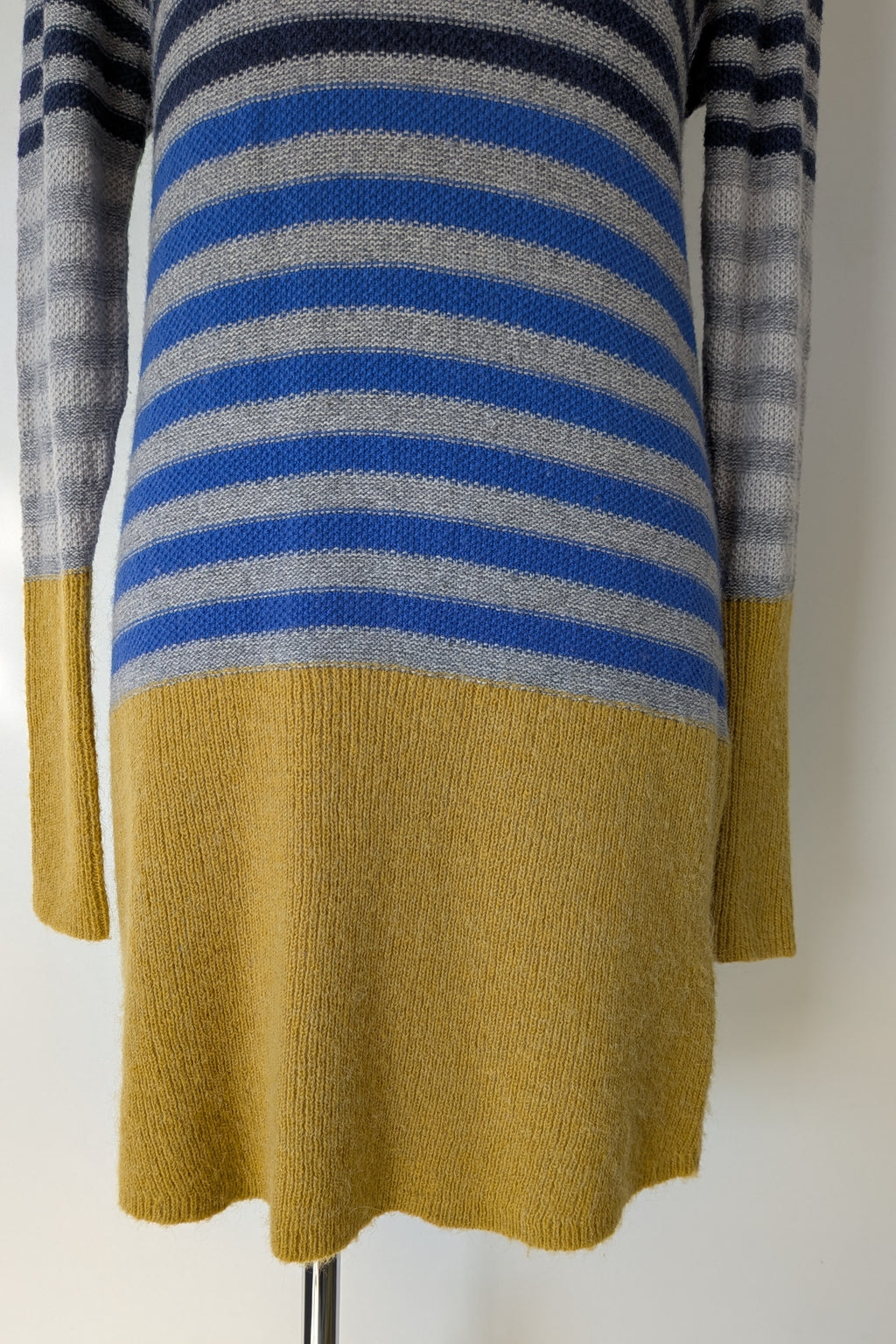 White Stuff Alpaca Wool Cashmere Blend Stripe Sweater Dress Size 14