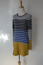White Stuff Alpaca Wool Cashmere Blend Stripe Sweater Dress Size 14