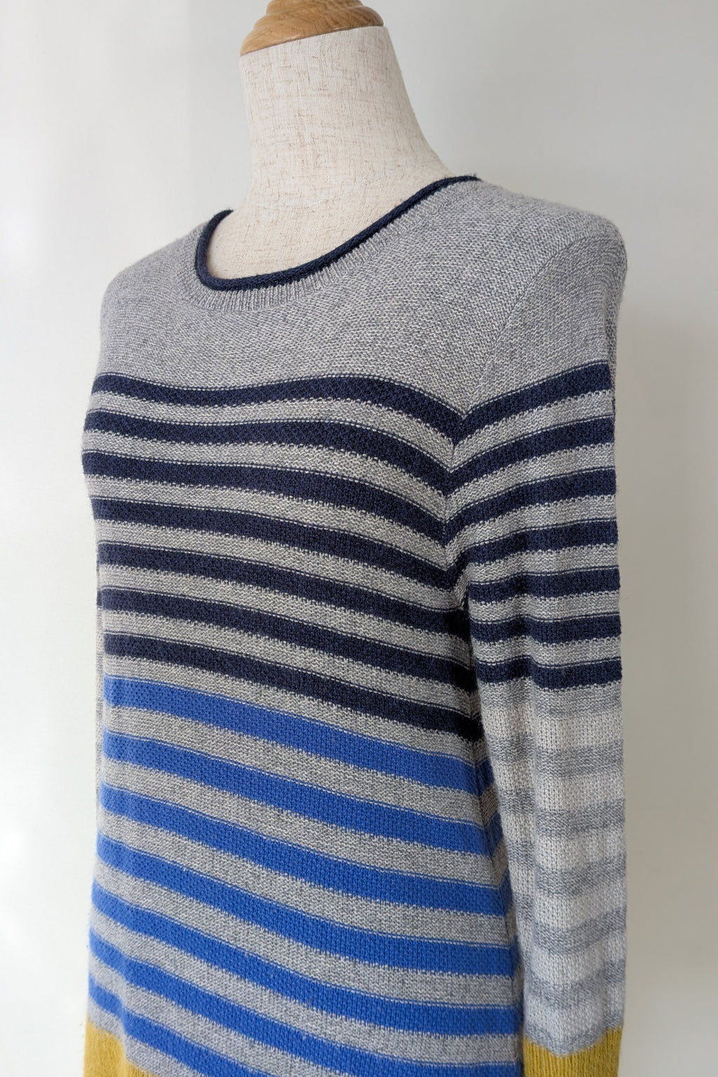 White Stuff Alpaca Wool Cashmere Blend Stripe Sweater Dress Size 14