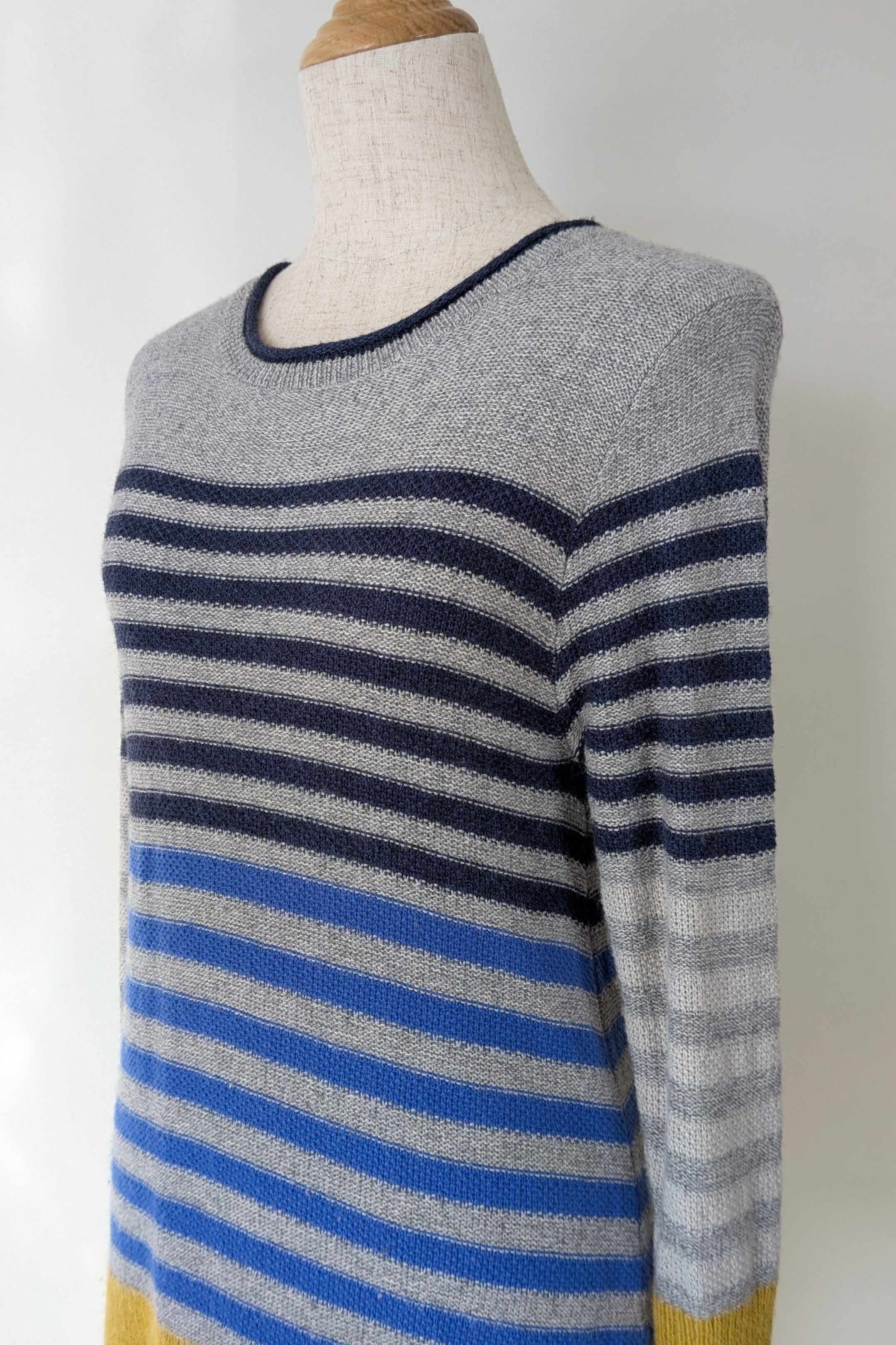 White Stuff Alpaca Wool Cashmere Blend Stripe Sweater Dress Size 14