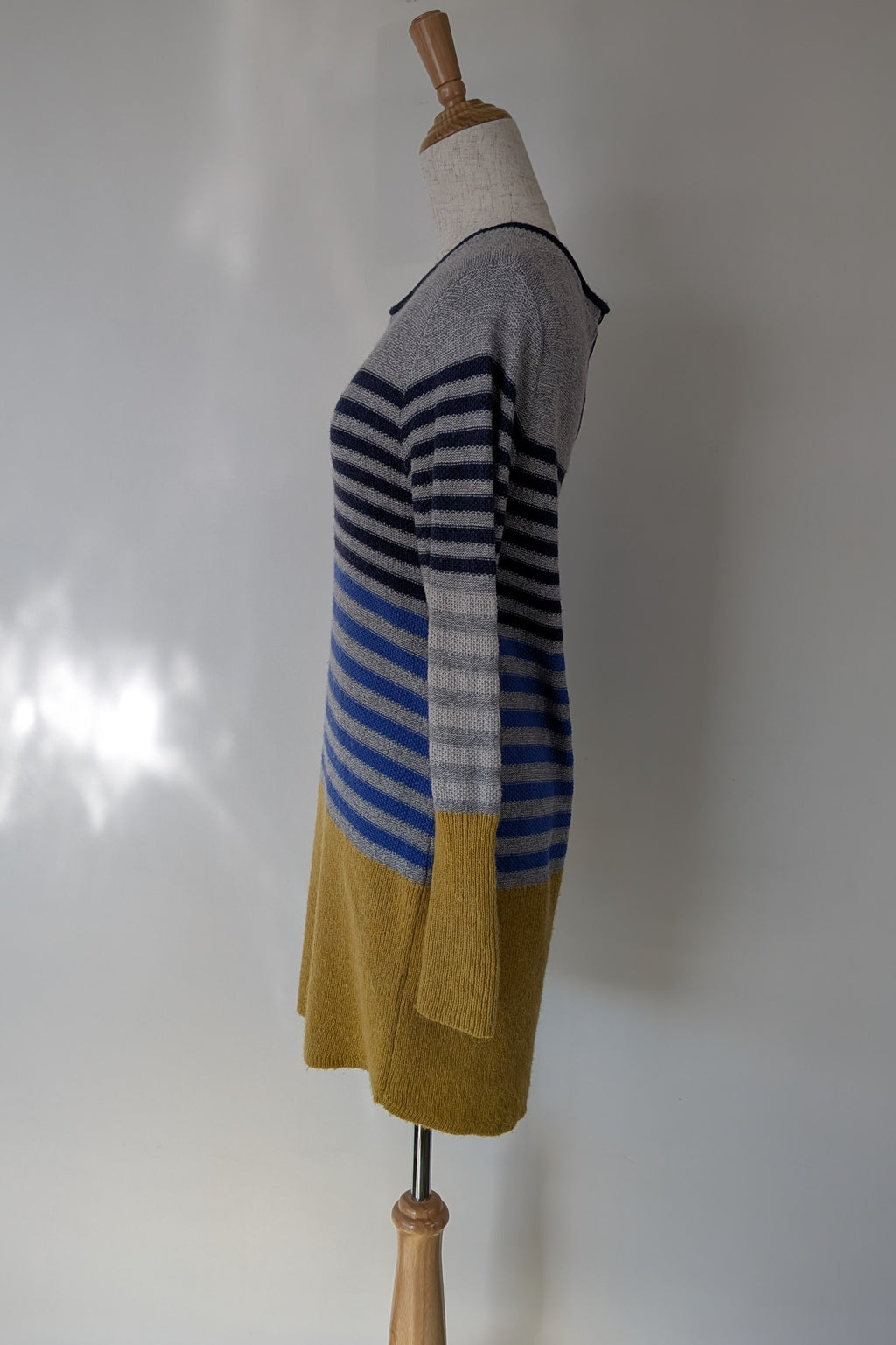 White Stuff Alpaca Wool Cashmere Blend Stripe Sweater Dress Size 14