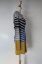 White Stuff Alpaca Wool Cashmere Blend Stripe Sweater Dress Size 14