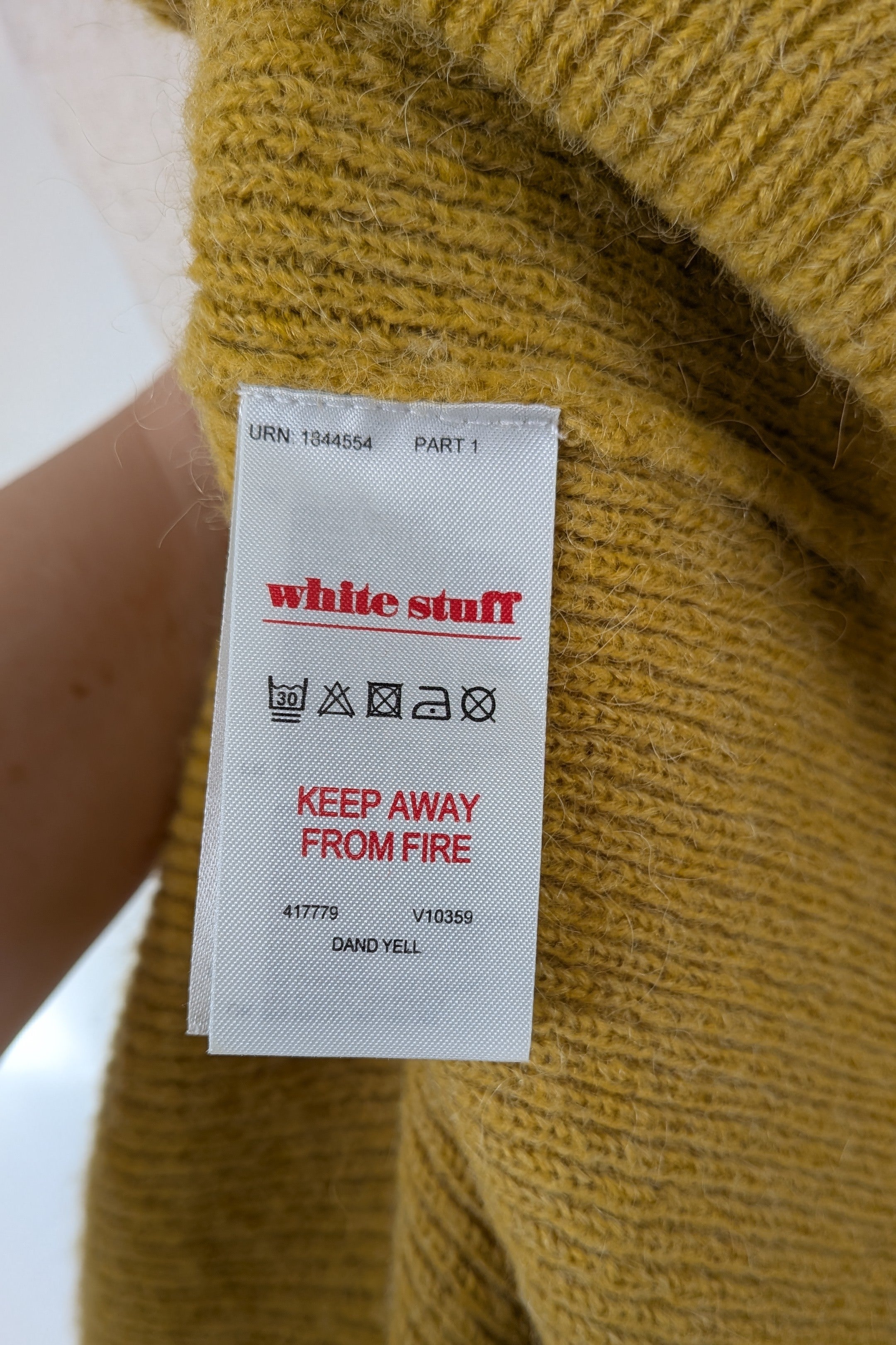 White Stuff Alpaca Wool Cashmere Blend Stripe Sweater Dress Size 14