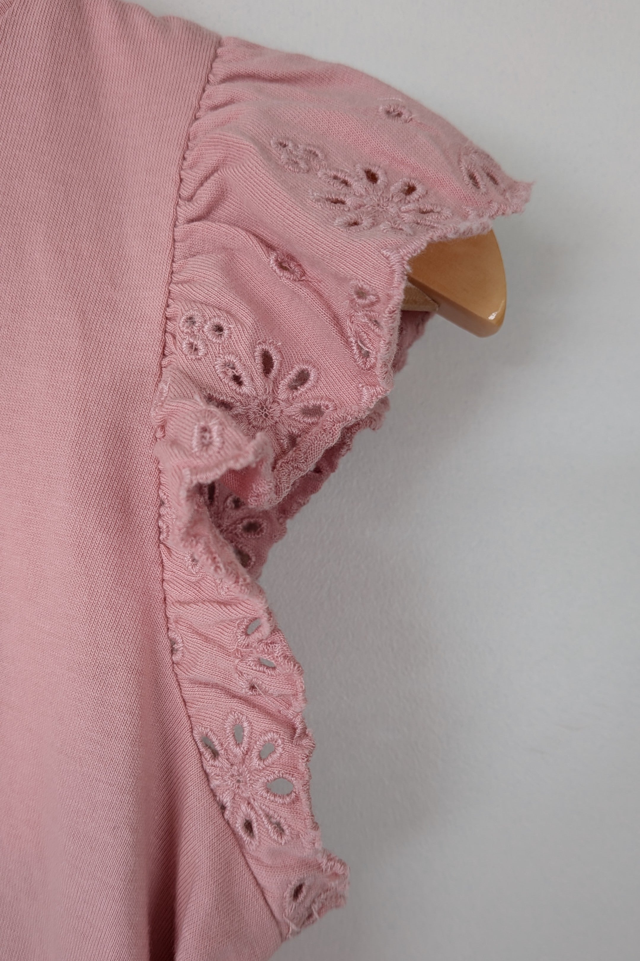 Polo Ralph Lauren Pink Flutter Sleeve Top Size 6 Brand New With Tags RRP $179