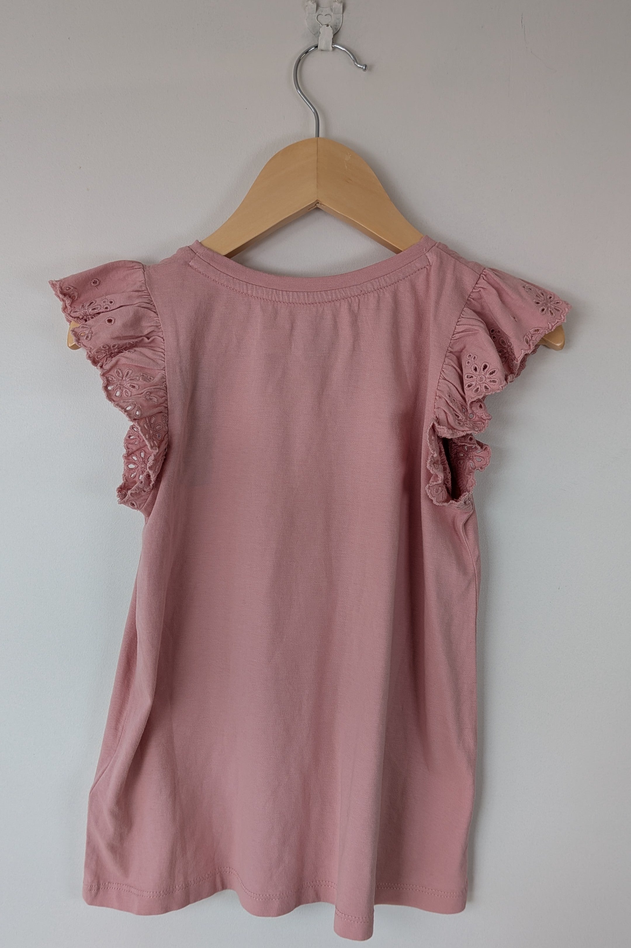 Polo Ralph Lauren Pink Flutter Sleeve Top Size 6 BNWT RRP $179