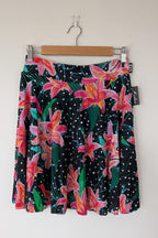Exoticathletica You Had Me At Aloha Silky Narrow Waisted Mini Skater Skirt Size L BNWT