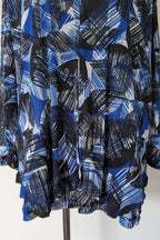 Suzanne Grae Blue Black Abstract Mesh Blouse Size XL BNWT RRP $39.95