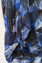 Suzanne Grae Blue Black Abstract Mesh Blouse Size XL BNWT RRP $39.95