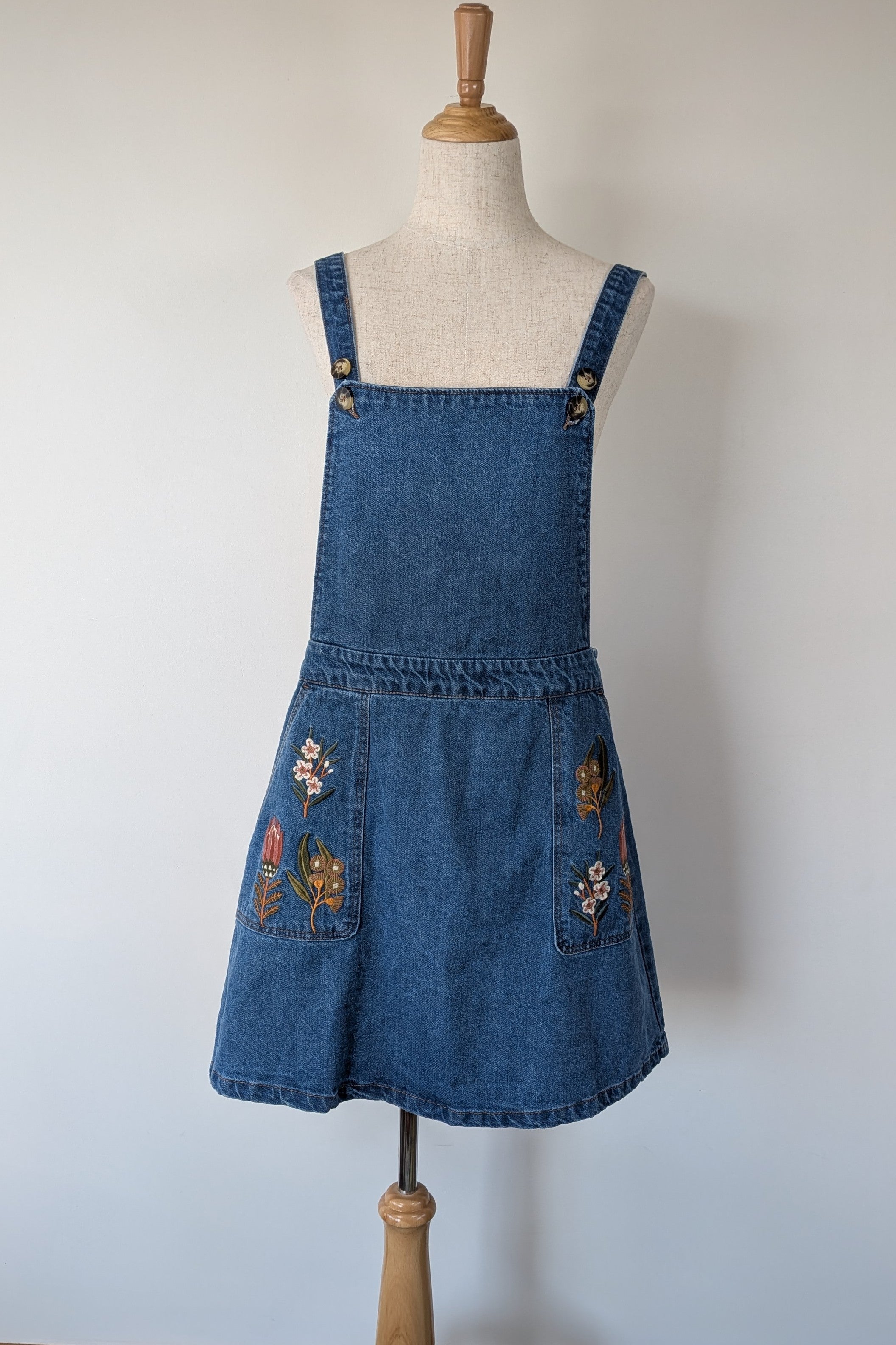 Princess Highway Tessa Native Embroidered Pinafore Dress Size 14