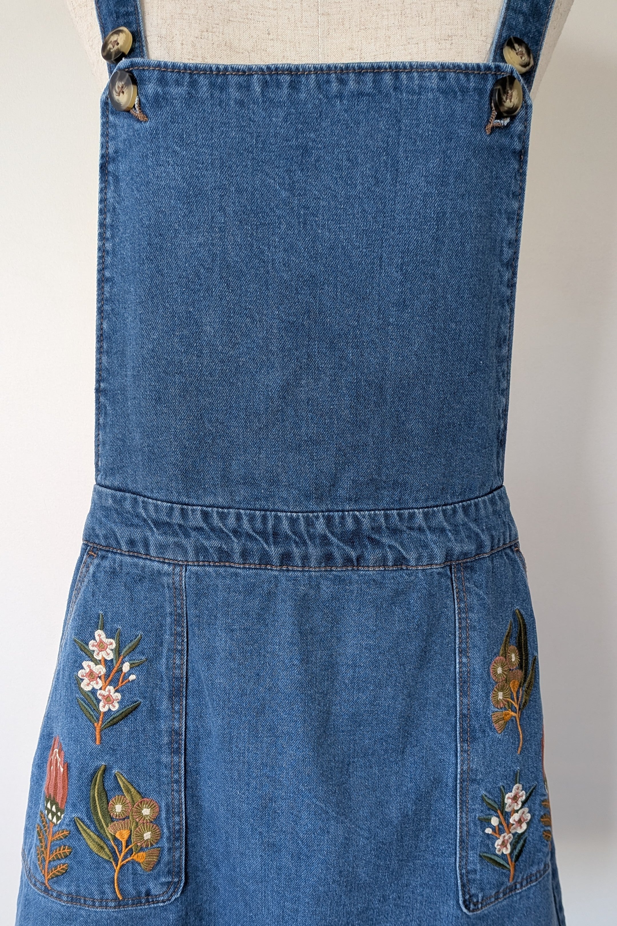 Princess Highway Tessa Native Embroidered Pinafore Dress Size 14