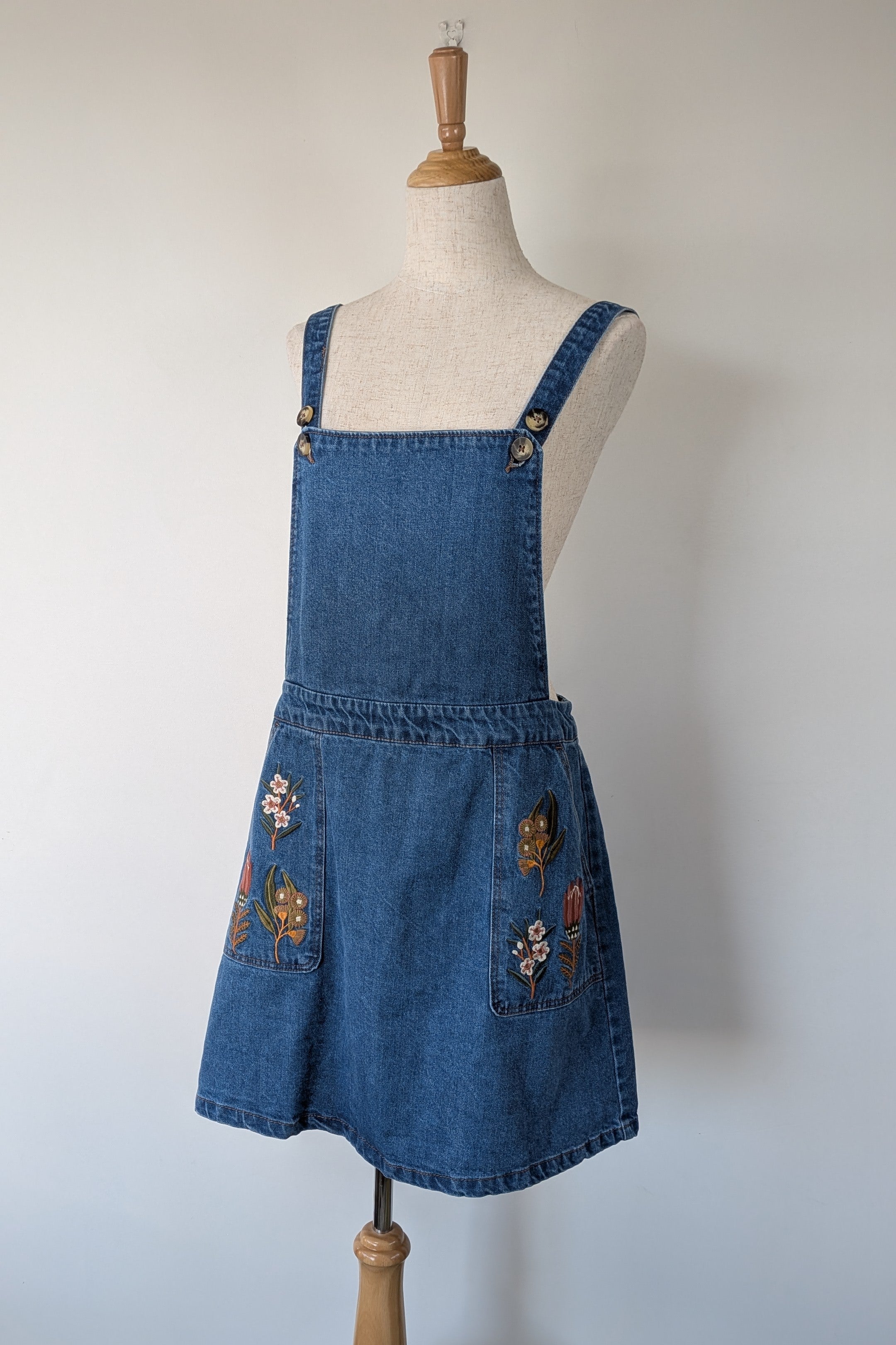 Princess Highway Tessa Native Embroidered Pinafore Dress Size 14