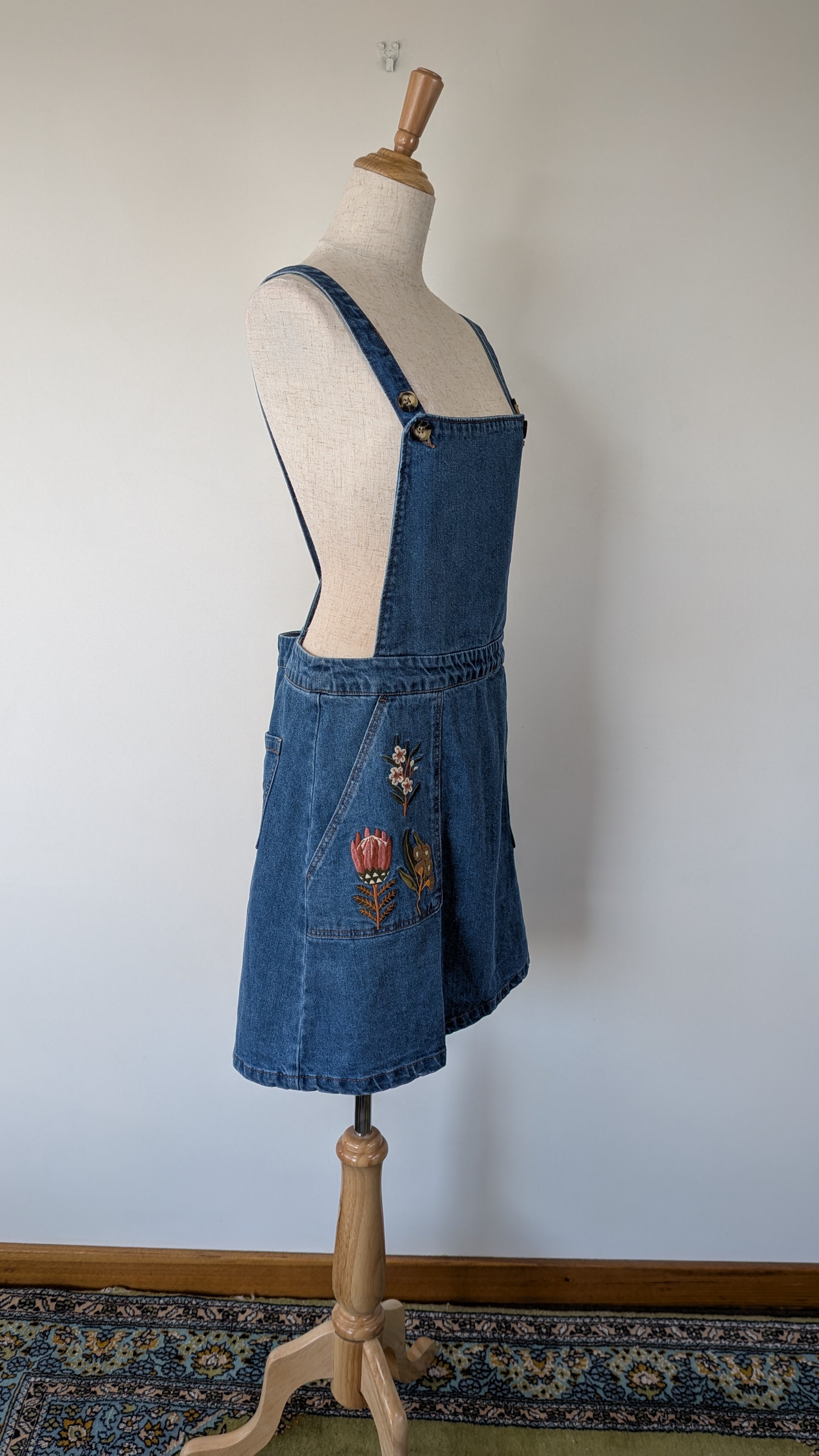 Princess Highway Tessa Native Embroidered Pinafore Dress Size 14