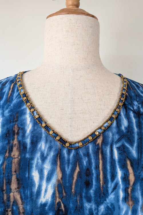 Crossroads Blue Multicoloured Cold Shoulder Top Size 16 Brand New With Tags RRP $59.99