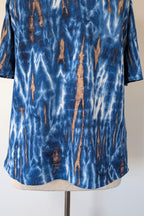 Crossroads Blue Abstract Cold Shoulder Blouse Size 16 BNWT RRP $59.99