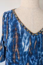 Crossroads Blue Abstract Cold Shoulder Blouse Size 16 BNWT RRP $59.99