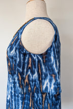 Crossroads Blue Abstract Cold Shoulder Blouse Size 16 BNWT RRP $59.99