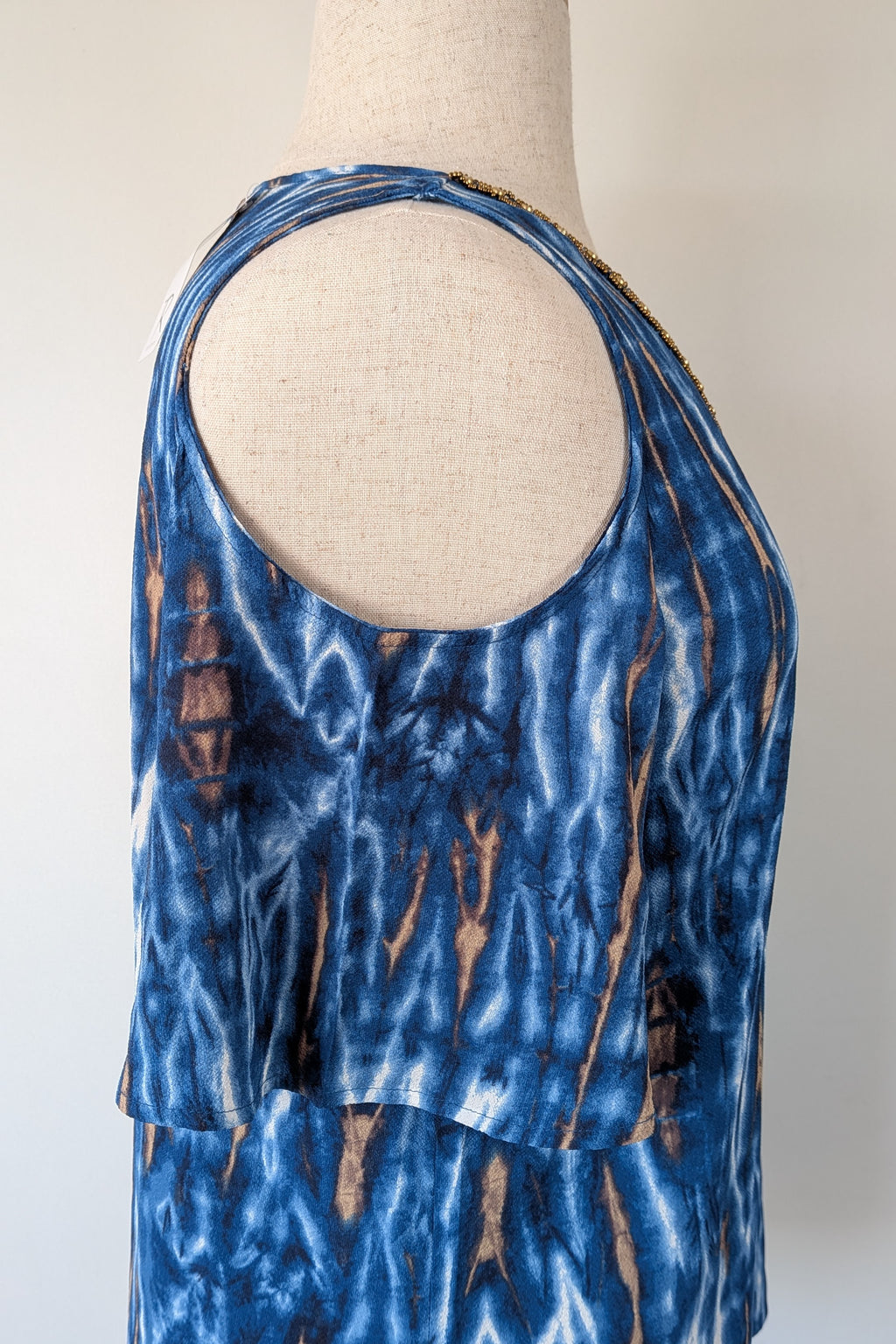 Crossroads Blue Abstract Cold Shoulder Blouse Size 16 BNWT RRP $59.99