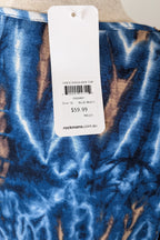 Crossroads Blue Abstract Cold Shoulder Blouse Size 16 BNWT RRP $59.99