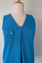 Crossroads Blue Texture Knit Tank Size L BNWT RRP $49.99