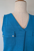 Crossroads Blue Texture Knit Tank Size L BNWT RRP $49.99