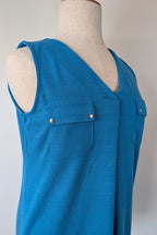 Crossroads Blue Texture Knit Tank Size L BNWT RRP $49.99