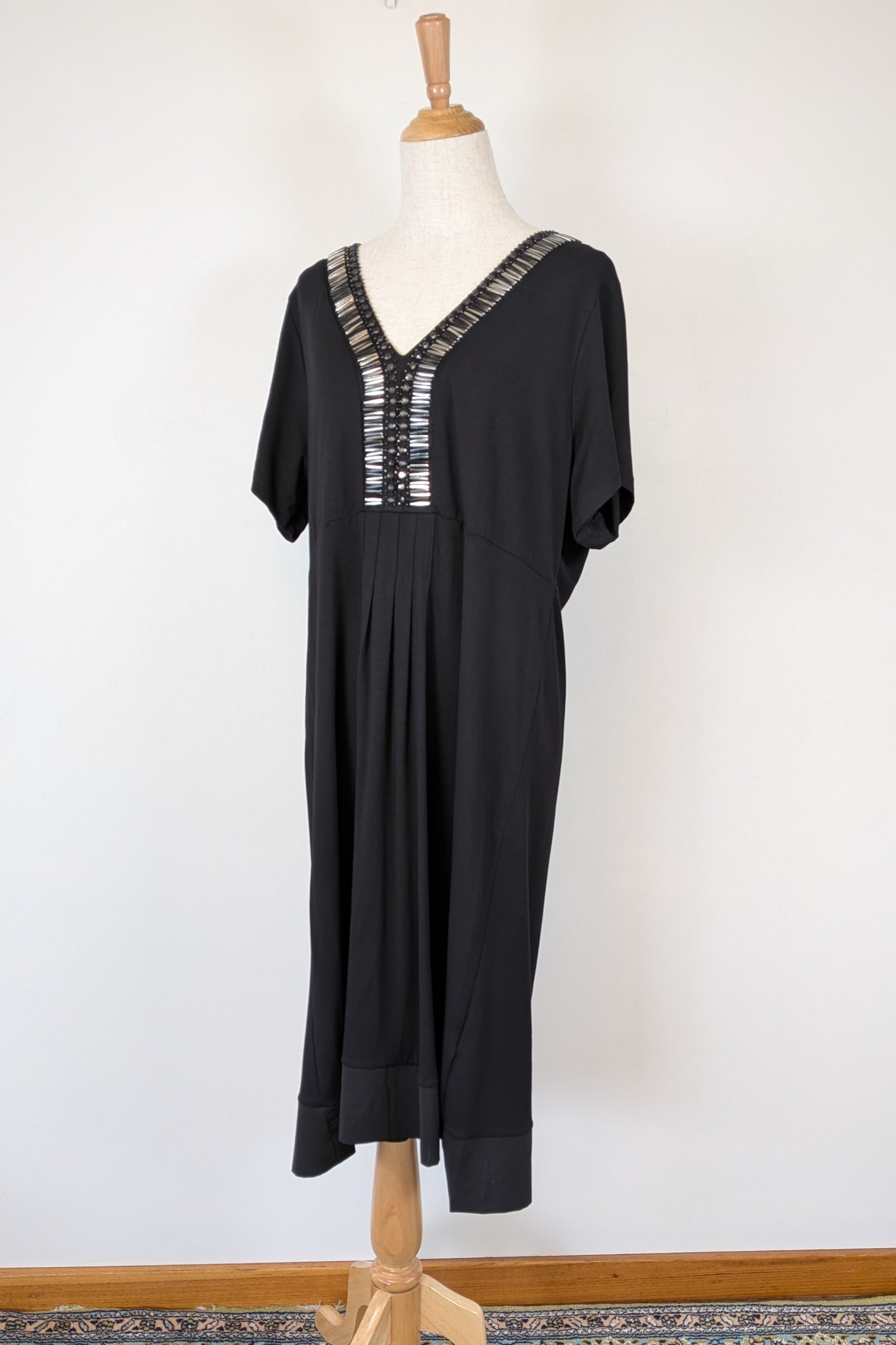 Virtu Black Zamora Dress Size 16 Brand New With Tags RRP $89.95