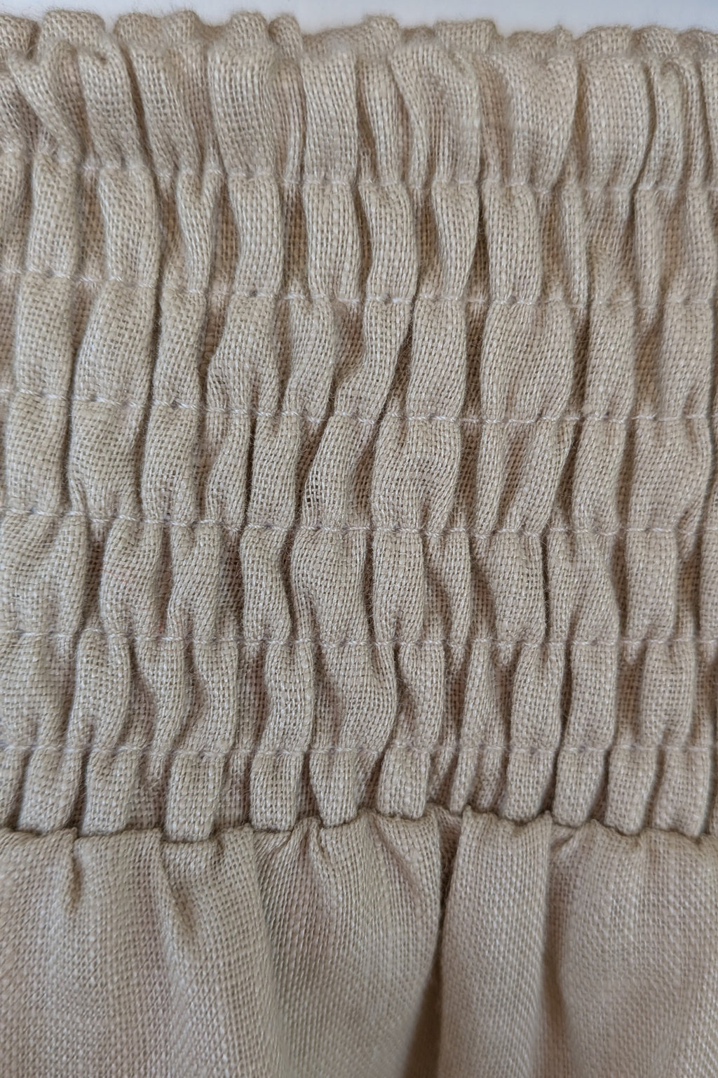 Haven 100% Linen Beige Mini Skirt Size S