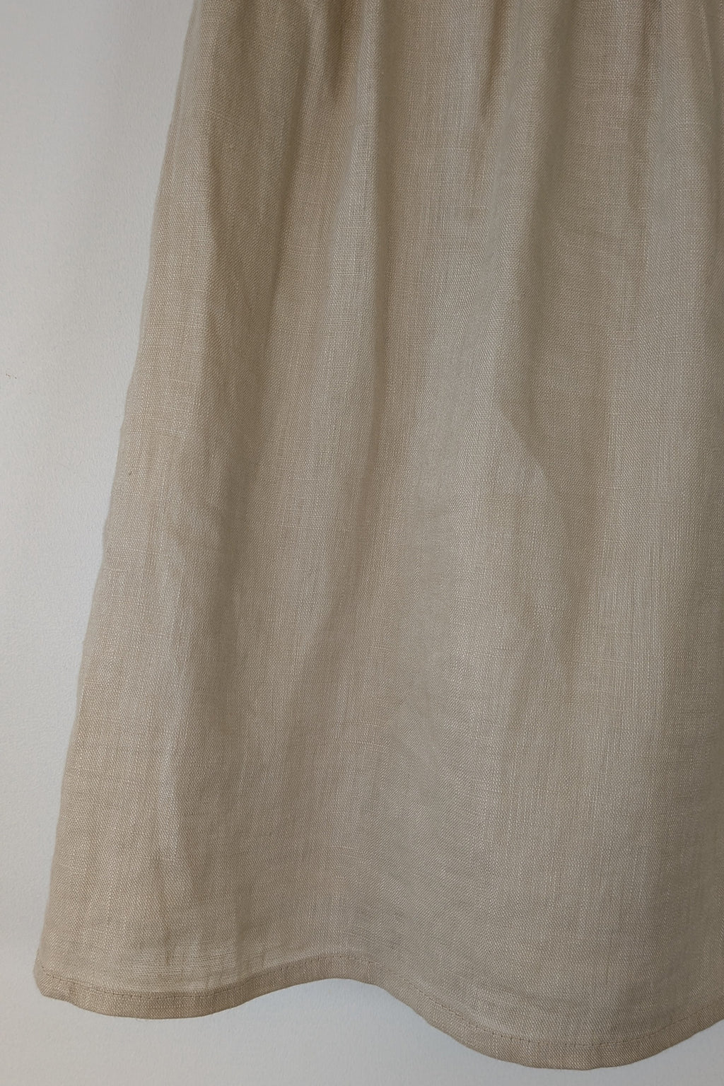 Haven 100% Linen Beige Mini Skirt Size S