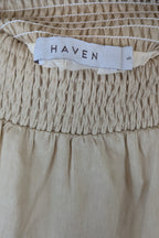 Haven 100% Linen Beige Mini Skirt Size S