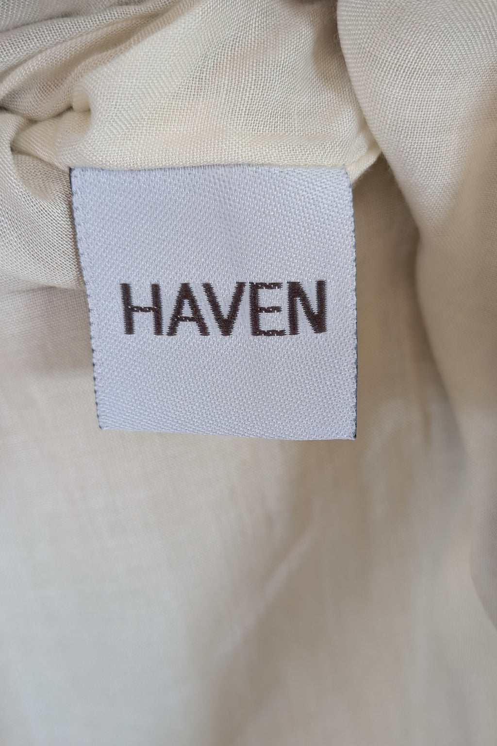 Haven 100% Linen Beige Mini Skirt Size S