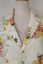 VRG GRL 100% Linen Floral Vest Size 8 BNWT
