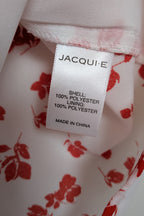 Jacqui E White Red Floral Flutter Sleeve Top Size 18 BNWT RRP $79.95