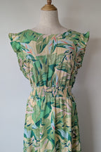 Y.A.S. Palmas Midi Dress Green Tropical Print Size M BNWT RRP $169.95