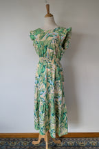Y.A.S. Palmas Midi Dress Green Tropical Print Size M BNWT RRP $169.95