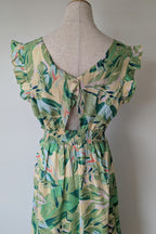 Y.A.S. Palmas Midi Dress Green Tropical Print Size M BNWT RRP $169.95