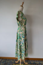 Y.A.S. Palmas Midi Dress Green Tropical Print Size M BNWT RRP $169.95