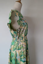 Y.A.S. Palmas Midi Dress Green Tropical Print Size M BNWT RRP $169.95