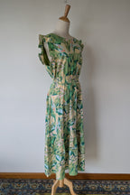 Y.A.S. Palmas Midi Dress Green Tropical Print Size M BNWT RRP $169.95