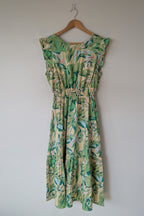 Y.A.S. Palmas Midi Dress Green Tropical Print Size M BNWT RRP $169.95